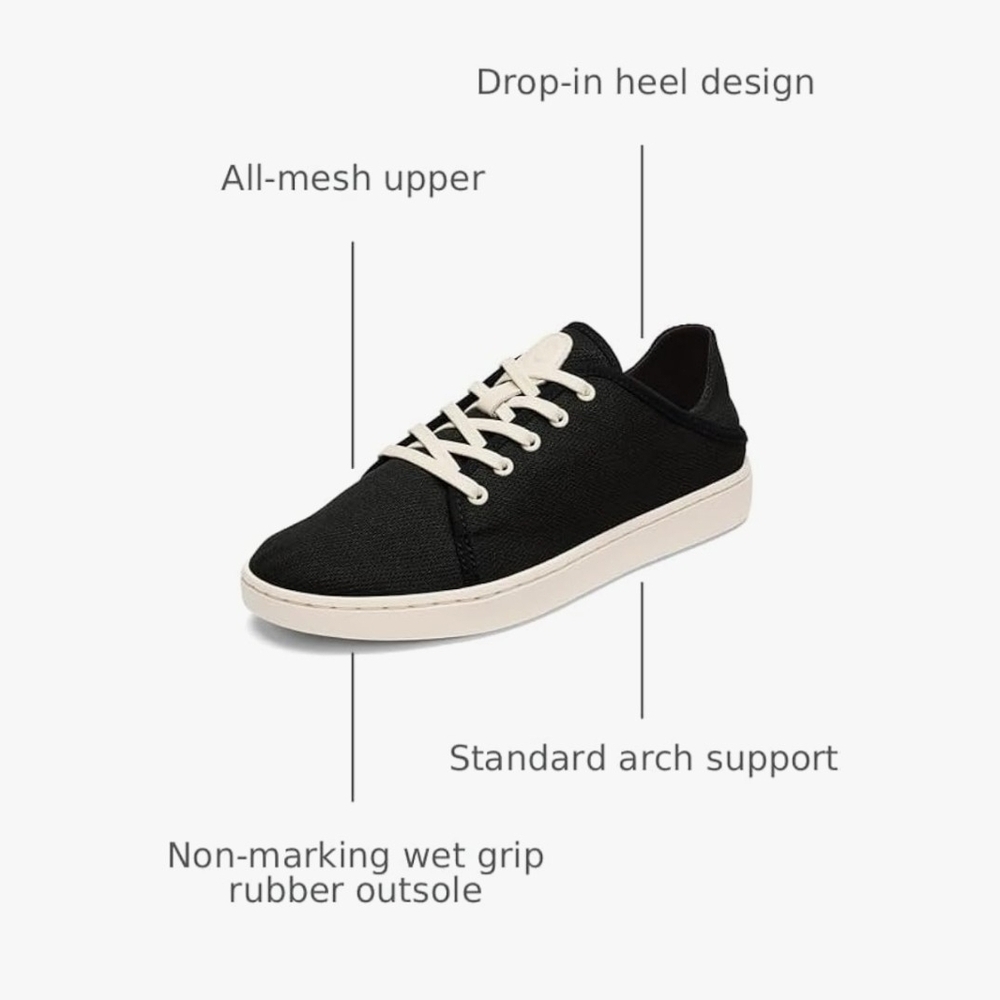OluKai Women's Black and Cream Sneakers - Picture 2 of 9